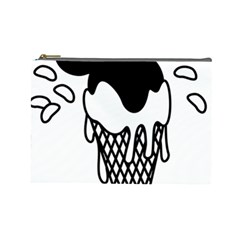 Blackandwhite Mickey Icecream Cosmetic Bag (large)  by XOOXOO