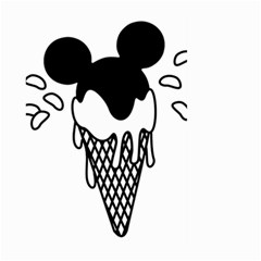 Blackandwhite Mickey Icecream Large Garden Flag (two Sides) by XOOXOO