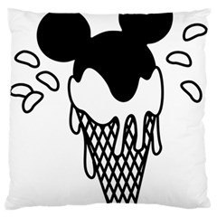 Blackandwhite Mickey Icecream Standard Flano Cushion Case (two Sides) by XOOXOO