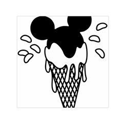 Blackandwhite Mickey Icecream Small Satin Scarf (square) by XOOXOO