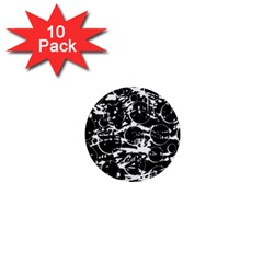 Black And White Confusion 1  Mini Buttons (10 Pack)  by Valentinaart