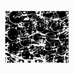 Black And White Confusion Small Glasses Cloth (2-side) by Valentinaart