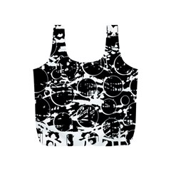 Black And White Confusion Full Print Recycle Bags (s)  by Valentinaart