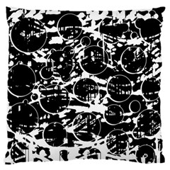 Black And White Confusion Standard Flano Cushion Case (one Side) by Valentinaart