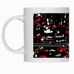 Red Symphony White Mugs by Valentinaart