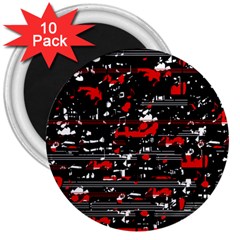 Red Symphony 3  Magnets (10 Pack)  by Valentinaart