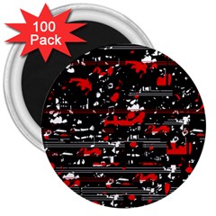 Red Symphony 3  Magnets (100 Pack) by Valentinaart