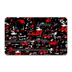 Red Symphony Magnet (rectangular) by Valentinaart