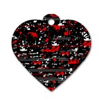 Red symphony Dog Tag Heart (Two Sides) Front