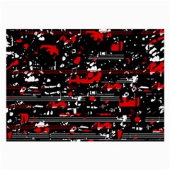 Red Symphony Large Glasses Cloth (2-side) by Valentinaart