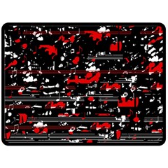 Red Symphony Fleece Blanket (large)  by Valentinaart