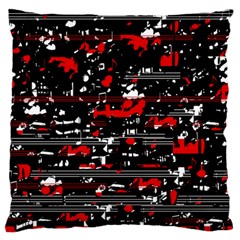 Red Symphony Large Cushion Case (two Sides) by Valentinaart