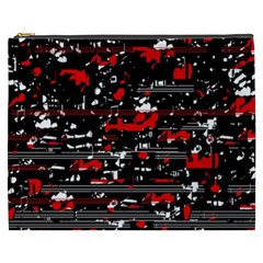 Red Symphony Cosmetic Bag (xxxl)  by Valentinaart