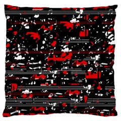 Red Symphony Large Flano Cushion Case (two Sides) by Valentinaart