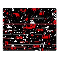 Red Symphony Double Sided Flano Blanket (large)  by Valentinaart