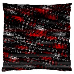 Bed Eyesight Large Cushion Case (two Sides) by Valentinaart