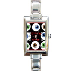 Trick Or Treat  Rectangle Italian Charm Watch by Valentinaart