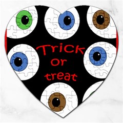 Trick Or Treat  Jigsaw Puzzle (heart) by Valentinaart