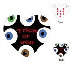 Trick Or Treat  Playing Cards (heart)  by Valentinaart