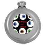 Trick or treat  Round Hip Flask (5 oz) Front