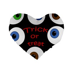 Trick Or Treat  Standard 16  Premium Heart Shape Cushions