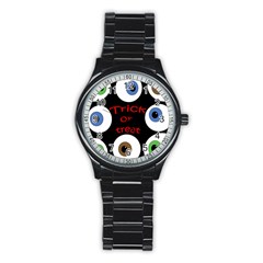 Trick Or Treat  Stainless Steel Round Watch by Valentinaart