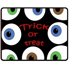 Trick Or Treat  Double Sided Fleece Blanket (medium)  by Valentinaart