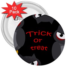 Trick Or Treat - Owls 3  Buttons (10 Pack)  by Valentinaart