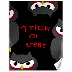 Trick Or Treat - Owls Canvas 12  X 16   by Valentinaart