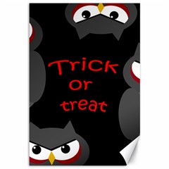 Trick Or Treat - Owls Canvas 12  X 18   by Valentinaart