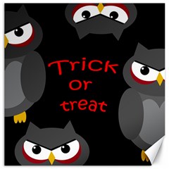 Trick Or Treat - Owls Canvas 16  X 16   by Valentinaart