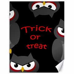 Trick Or Treat - Owls Canvas 18  X 24   by Valentinaart