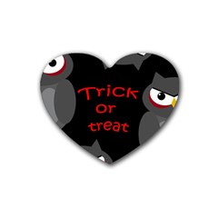 Trick Or Treat - Owls Heart Coaster (4 Pack)  by Valentinaart