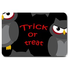 Trick Or Treat - Owls Large Doormat  by Valentinaart