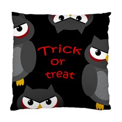 Trick Or Treat - Owls Standard Cushion Case (one Side) by Valentinaart