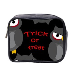 Trick Or Treat - Owls Mini Toiletries Bag 2-side by Valentinaart