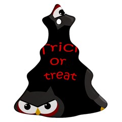 Trick Or Treat - Owls Christmas Tree Ornament (2 Sides) by Valentinaart