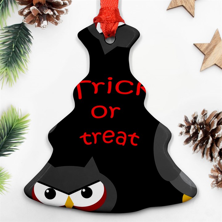 Trick or treat - owls Christmas Tree Ornament (2 Sides)