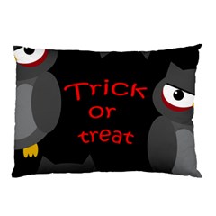 Trick Or Treat - Owls Pillow Case (two Sides) by Valentinaart