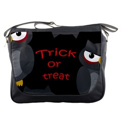 Trick Or Treat - Owls Messenger Bags by Valentinaart