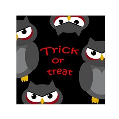 Trick Or Treat - Owls Small Satin Scarf (square) by Valentinaart