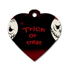 Trick Or Treat 2 Dog Tag Heart (two Sides) by Valentinaart