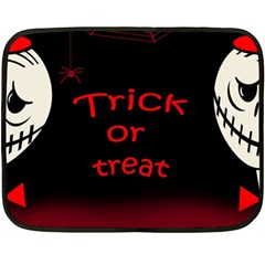 Trick Or Treat 2 Double Sided Fleece Blanket (mini)  by Valentinaart