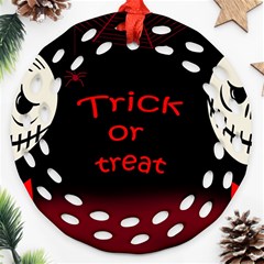 Trick Or Treat 2 Ornament (round Filigree)  by Valentinaart