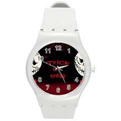 Trick Or Treat 2 Round Plastic Sport Watch (m) by Valentinaart