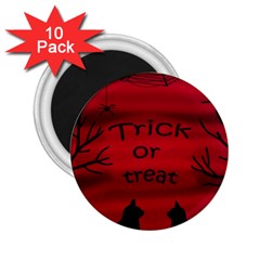 Trick Or Treat - Black Cat 2 25  Magnets (10 Pack)  by Valentinaart