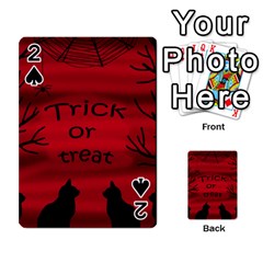 Trick Or Treat - Black Cat Playing Cards 54 Designs  by Valentinaart