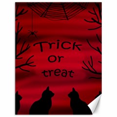 Trick Or Treat - Black Cat Canvas 12  X 16   by Valentinaart