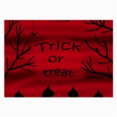 Trick Or Treat - Black Cat Large Glasses Cloth (2-side) by Valentinaart