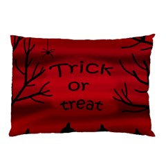 Trick Or Treat - Black Cat Pillow Case by Valentinaart